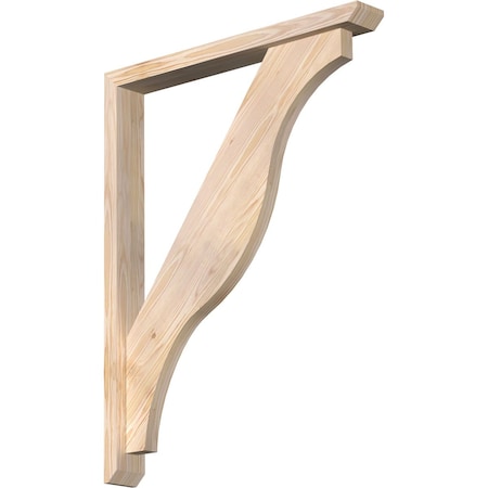 Funston Slat Smooth Bracket W/ Offset Brace, Douglas Fir, 3 1/2W X 28D X 36H